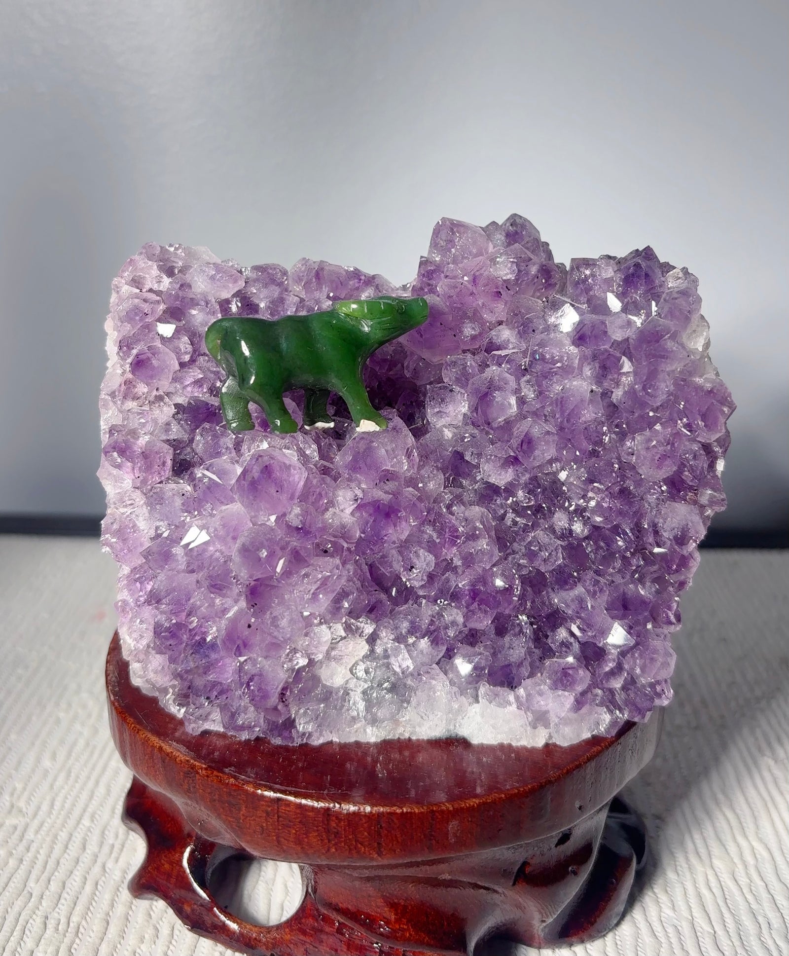 Amethyst Cluster Stone Base Cut (1.78 LB) #2969
