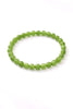 Siberian Jade Beaded Bracelet Icy Green Natural Jade 6mm #1523