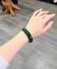 Siberian Jade Bangle Spinach Green Red Skin No.7 Mine Natural Jade Bracelet 59mm #133