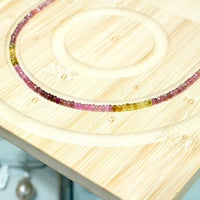 3.5mm Tourmaline Necklace 14K Clasp #2233