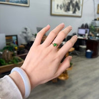 14K Siberian Jade Diamond Ring #2810