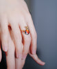 18K AMMOLITE DIAMOND RING #1735