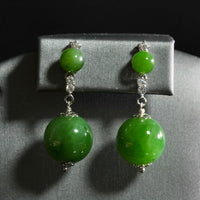 Classic Jade Ball Earrings #2549