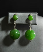 Classic Jade Ball Earrings #2549