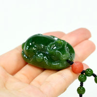 Wishful Buffalo Jade Pendant #1412