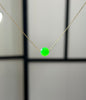 Siberian Jade Bead Necklace 18K Gold Apple Green Top Grade Natural Jade 8mm #1501