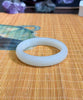 Mutton Fat White Jade Bangle 57mm #861