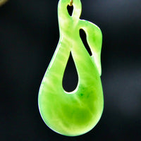 14k Siberian Jade Single Twist Pendant #1729