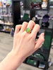 Chatoyant Siberian Jade Ring Top Grade 18K Gold Natural Jade #2817