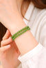 Siberian Jade Beaded Bracelet Icy Green Natural Jade 6mm #1523