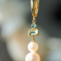 14k Gourd Pearl Earrings #1652-1