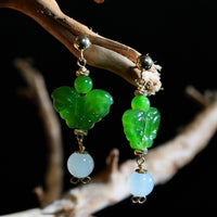 Jade Butterfly Earrings #2524-1