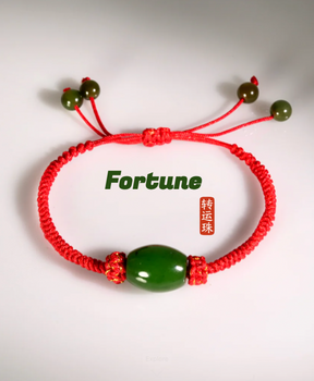 Polar Jade Bracelet Eternal Fortune Red Cord Natural Jade #2905