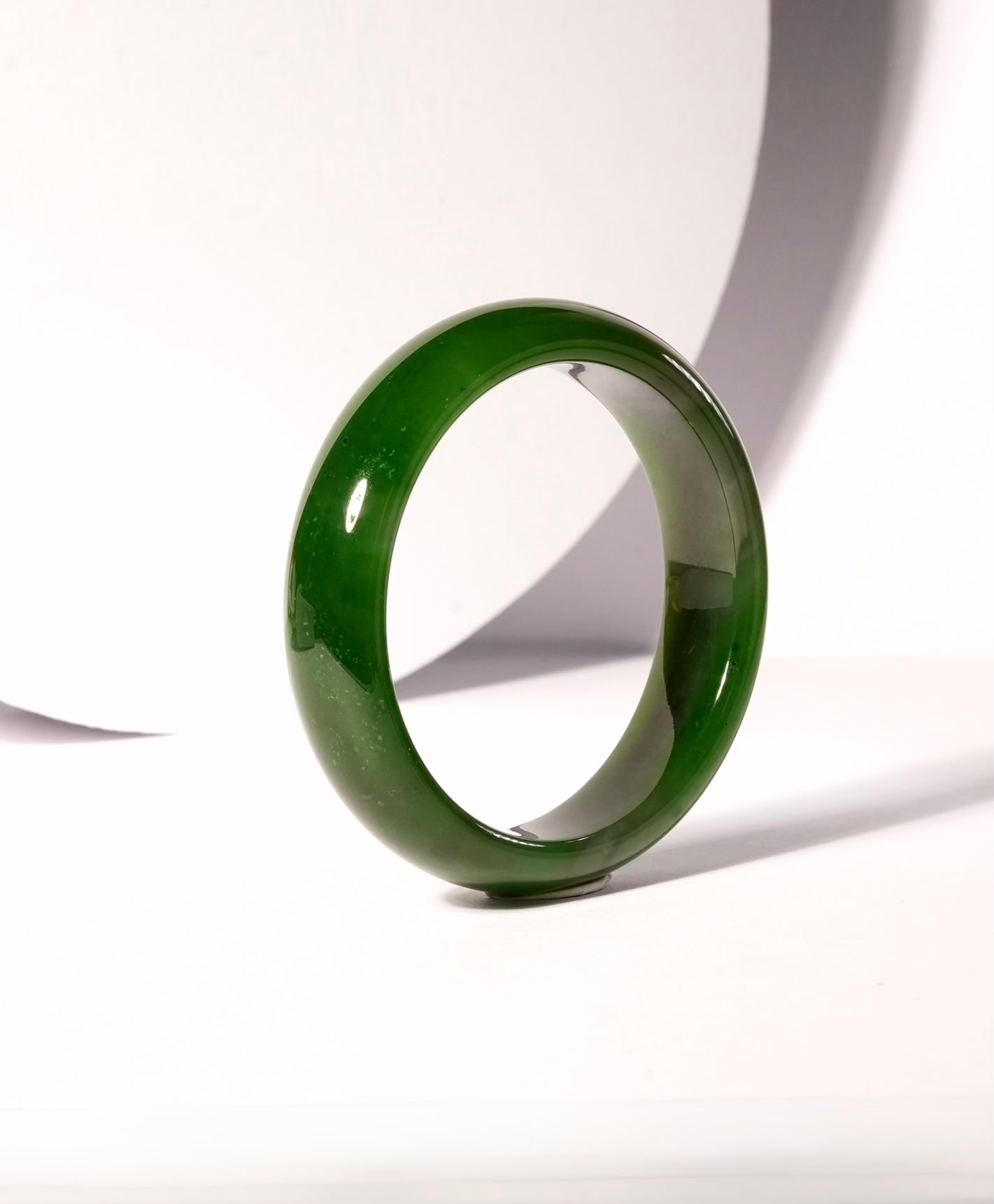 Canadian Polar Jade Bangle Natural Jade Bracelet A Grade 56mm #1366