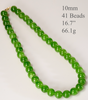 10mm Polar Jade Beaded Necklace #2963