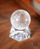 Natural White Crystal (Rock Crystal) Ball