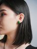 CANADIAN JADE ROUND EARRINGS  #2251