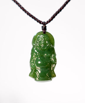 Canadian Polar Jade Standing Happy Buddha Decoration Natural Jade #1129