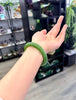 Siberian Jade Bangle Top Grade Chatoyant Natural Jade Bracelet 60.5mm #556