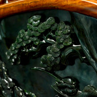 Solitary Fisher in Winter Mist Jade Screen #2976