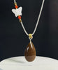Hetian Jade Sugar Honey Jade Waterdrop Pendant Natural Jade 30mm #1579