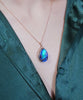 18k Waterdrop Ammolite Pendant #1971