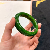AAA Polar Jade Bangle 55.5mm #1235