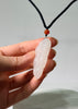 Siberian White Jade Mutton Fat Leaf Pendant Top Grade 18K Gold Natural Jade 54mm #1556