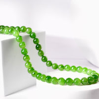 10mm Polar Jade Beaded Necklace #2963