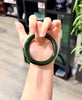 Siberian Jade Round Bangle Natural Jade Bracelet 52.5mm #1427