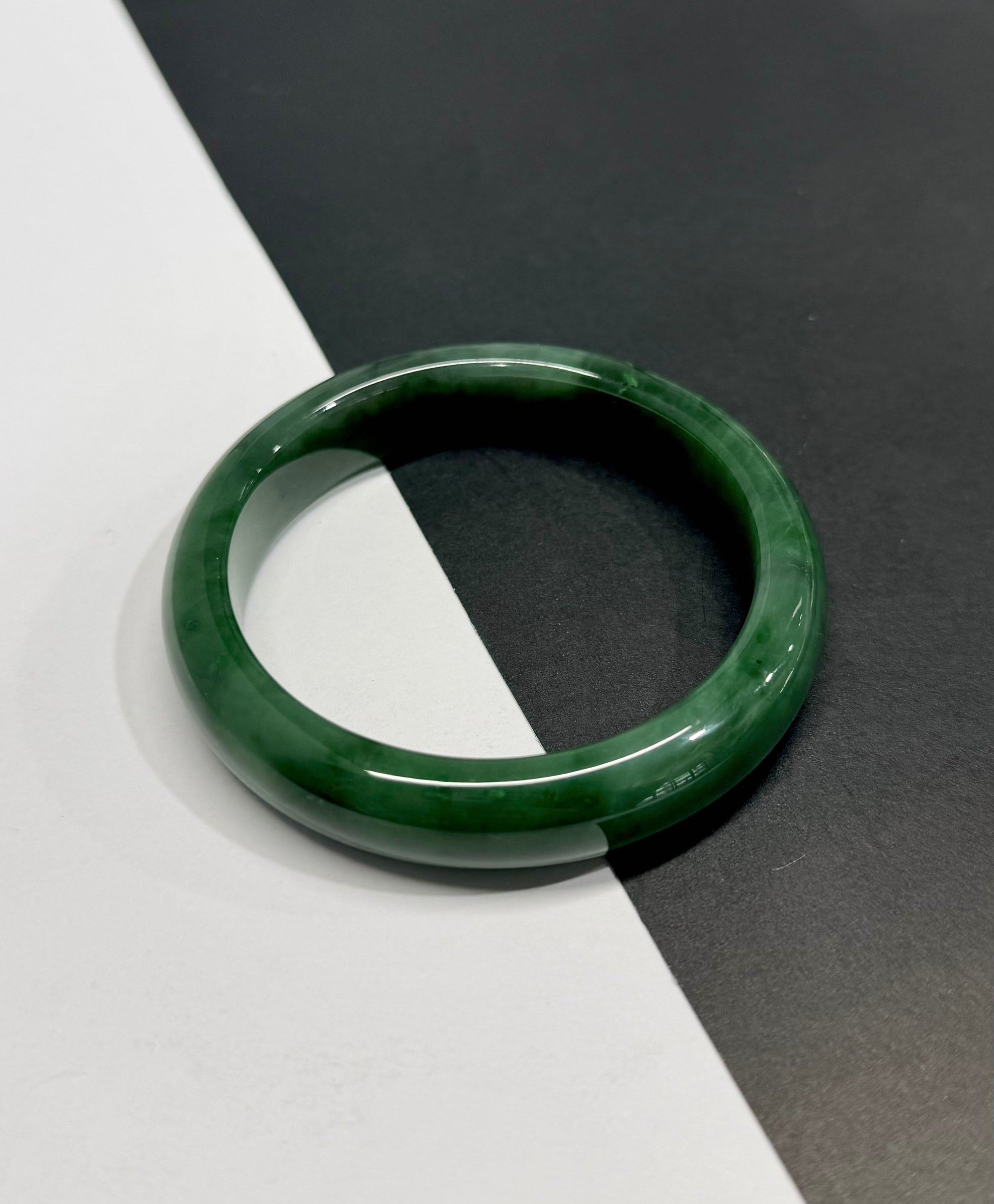 Canadian Polar Jade Bangle Natural Jade Bracelet A Grade 55mm #1442