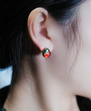 18K AMMOLITE EARRINGS #1765