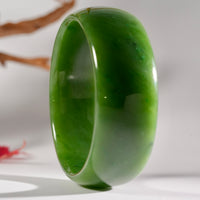 Wide Band Jade Bangle 61mm #2479