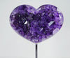 Heart-Shape AMETHYST ON METAL BASE #2141