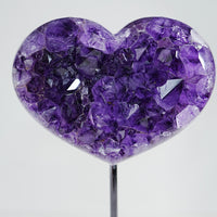 Heart-Shape AMETHYST ON METAL BASE #2141