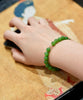 14k 8mm Polar Jade Beaded Bracelet #2587