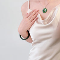 AAA Polar Jade Eternal Protection PI Peace Buckle Pendant #1171