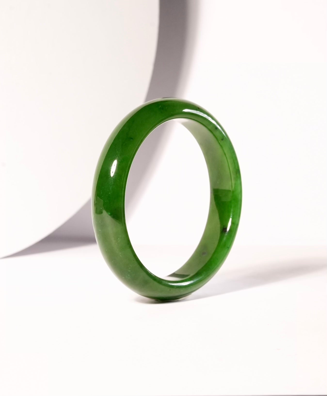 Canadian Polar Jade Bangle Natural Jade Bracelet AAA Grade 54.5mm #1210