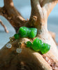 Siberian Jade Pixiu Earrings #2570