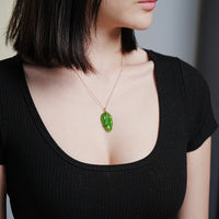 SIBERIAN JADE LEAF PENDANT #1666