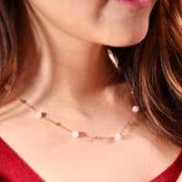 18k White Jade Starry Necklace #1658