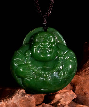 Canadian Jade Buddha Necklace Natural Jade #1152