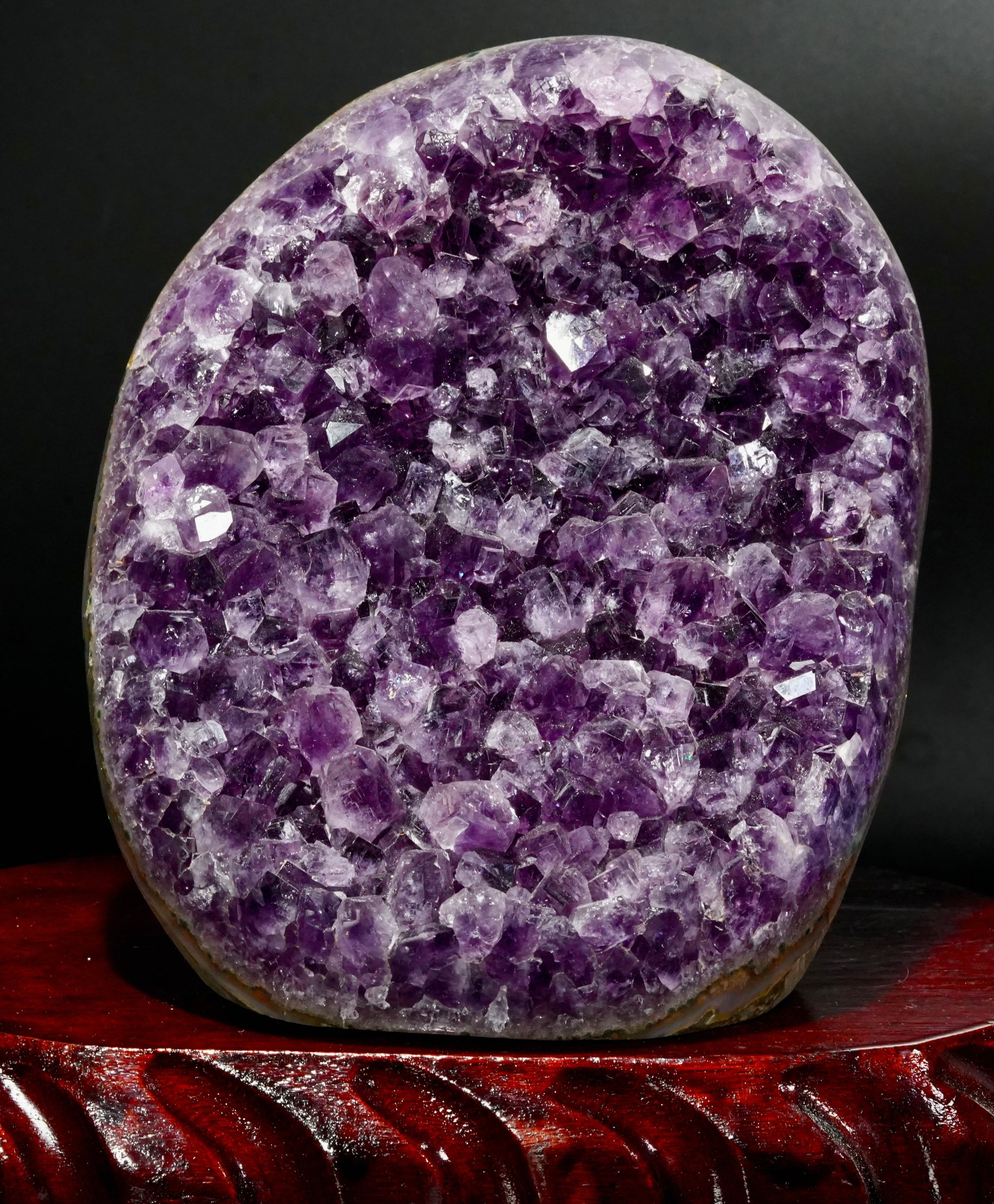 Imperial Purple Amethyst Geode 4.62 LB Natural Crystal #2879