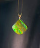 Canadian Ammolite Pendant AA+ Grade 14K Freeform Natural Stone 39 mm #274