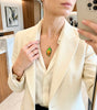 Canadian Ammolite Pendant AA+ Grade 14K Gold Freeform Natural Stone 51mm #1976