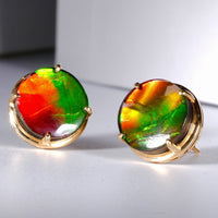 18K Ammolite Earrings #1907