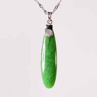 Long Teardrop Jade Pendant #1095