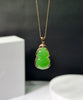Siberian Jade Gourd Pendant Wulu Pendant 18K Gold Natural Jade 28mm #1544