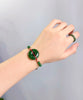 Polar Jade PI Peace Buckle Red Cord Bracelet #2617
