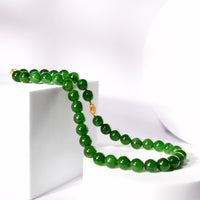 10mm Siberian Jade Beaded Bracelet Necklace #3027